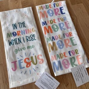 NWT Inspirational Kitchen Towels Set - Multicolor